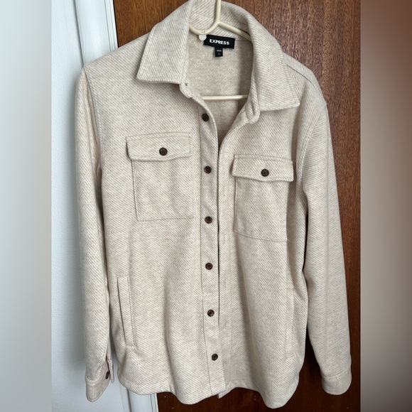 Express Cream Button-Up Jacket - Picture 1 of 2